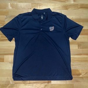 Washington Nationals Baseball Polo Cutter & Buck (CBUK) Navy Polyester Shirt XL